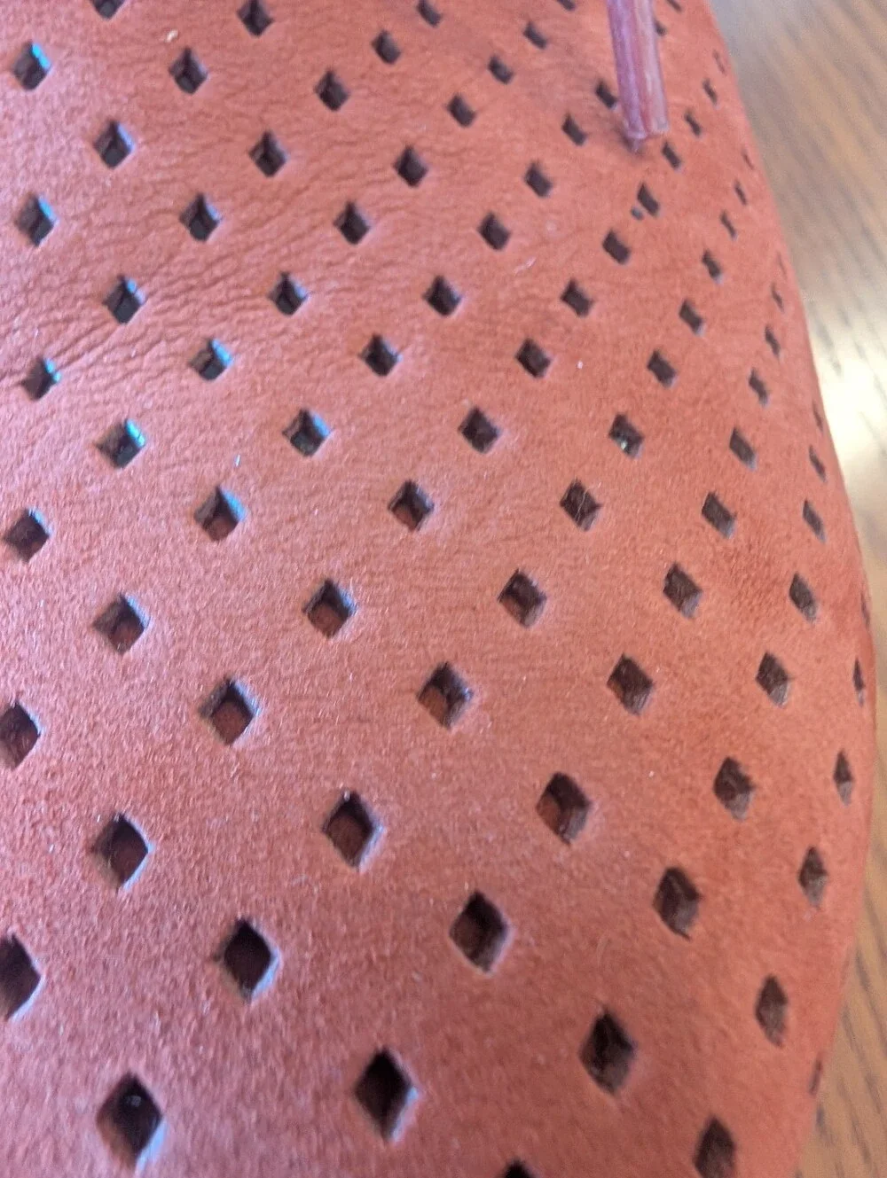 Eileen Fisher Cayenne Perforated Leather Lace-Up Platform Oxfords - Size 10M